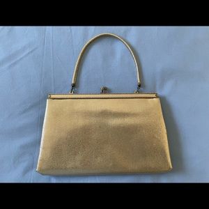 After Five Gold Lame Vintage Evening Purse